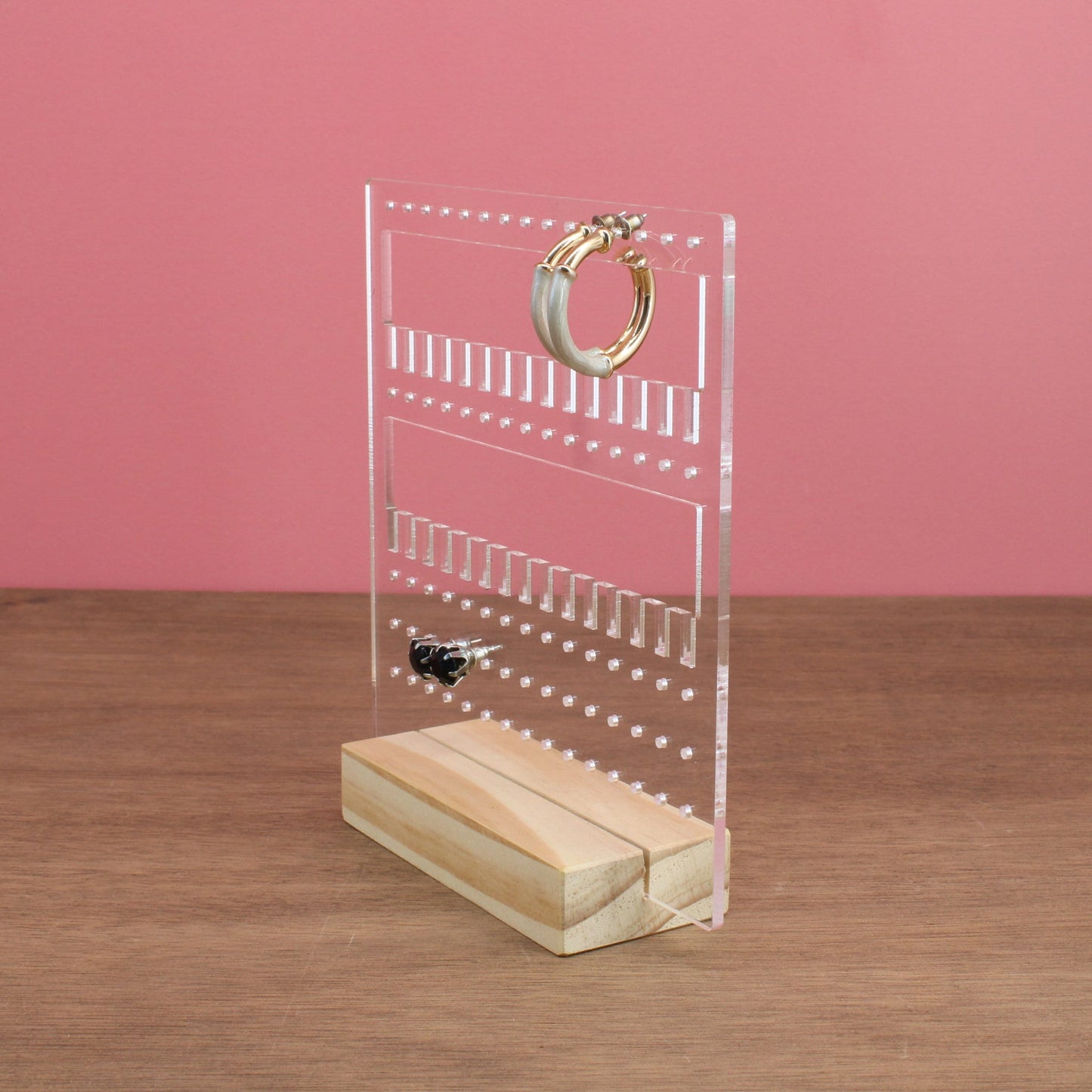 Earring Holder Stand - Clear Acrylic Stud Earrings Organiser - Jewellery Display | Gift for Her, Earring Holder, Earring Organizer