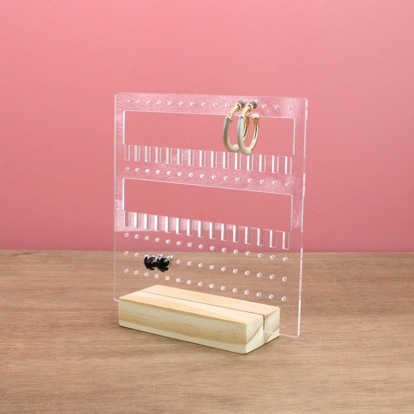 Earring Holder Stand - Clear Acrylic Stud Earrings Organiser - Jewellery Display | Gift for Her, Earring Holder, Earring Organizer