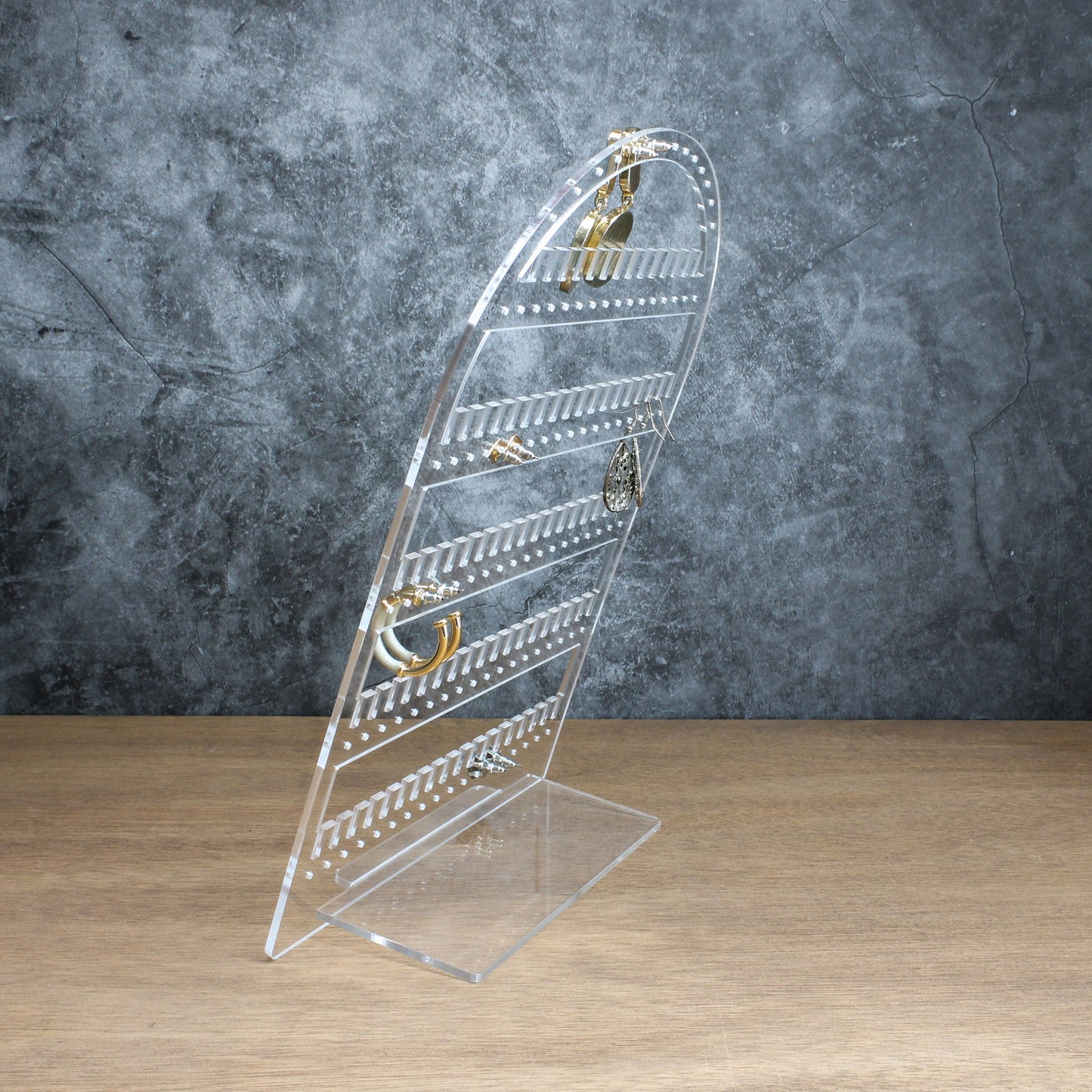 Earring Holder Plate - Clear Arch Stud Earring Stand - Acrylic Jewellery Display
