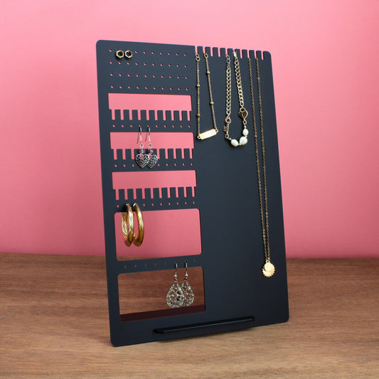 Chic Jewellery Organiser - Modern Black Earring Holder
